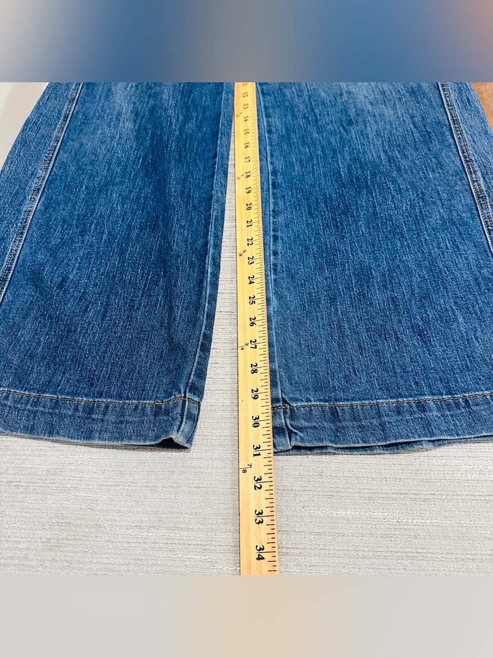 Anthropologie Pilcro Wide Leg Jeans Size 31 Blue Denim Women's - Picture 7 of 9